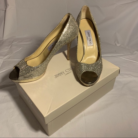 Jimmy Choo Shoes - ❤️Jimmy Choo Luna Glitter Peep Toe ❤️